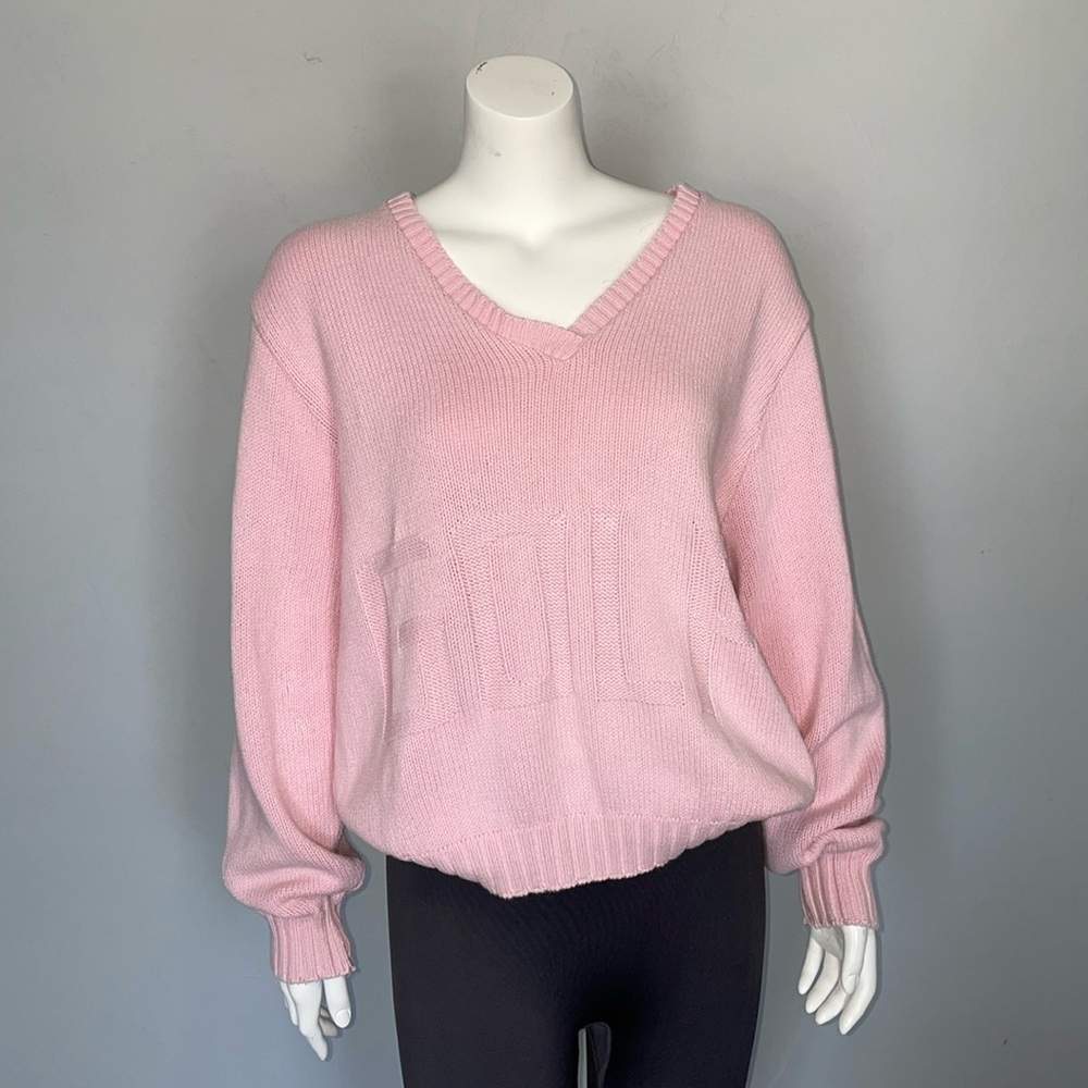 Lilly Dache Vintage Baby Pink GOLF Sweater GUC